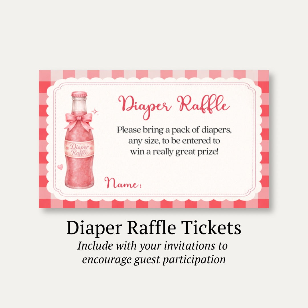 She's Ready to Pop Diaper Raffle Ticket