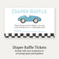 Race Car Baby Diaper Raffle Ticket
