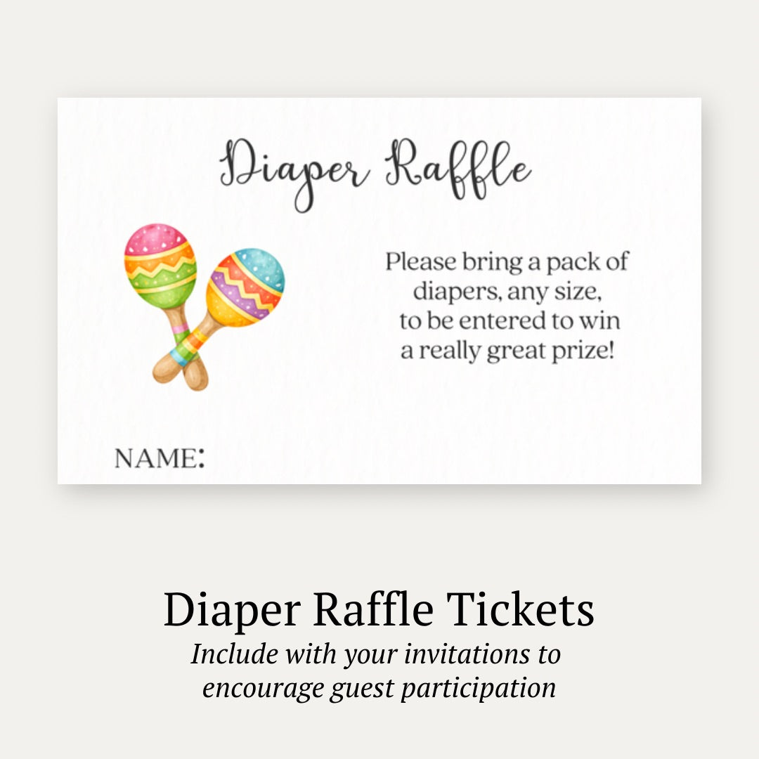 Fiesta Baby Diaper Raffle Tickets