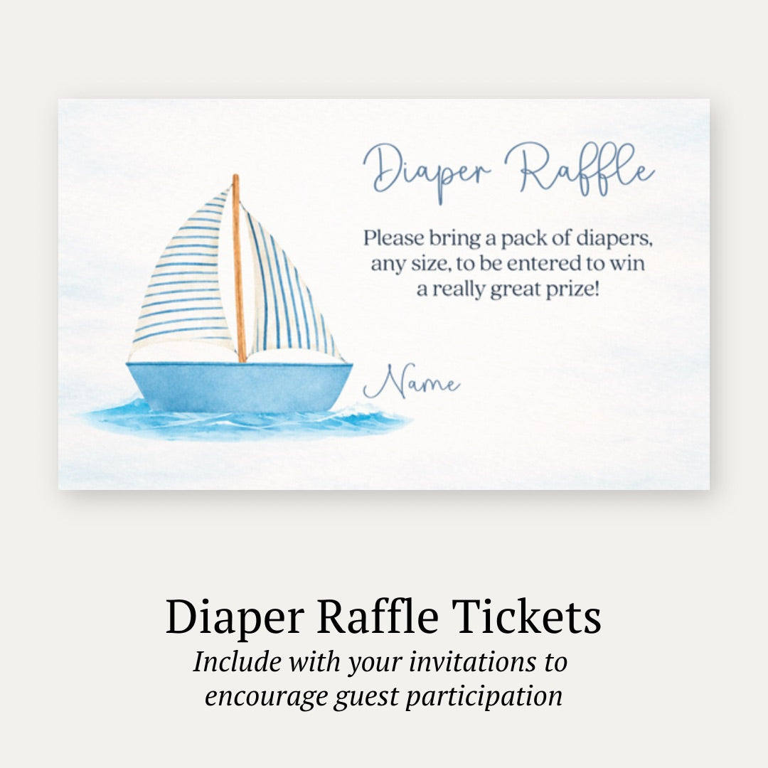 Baby on Board Diaper Raffle Ticket