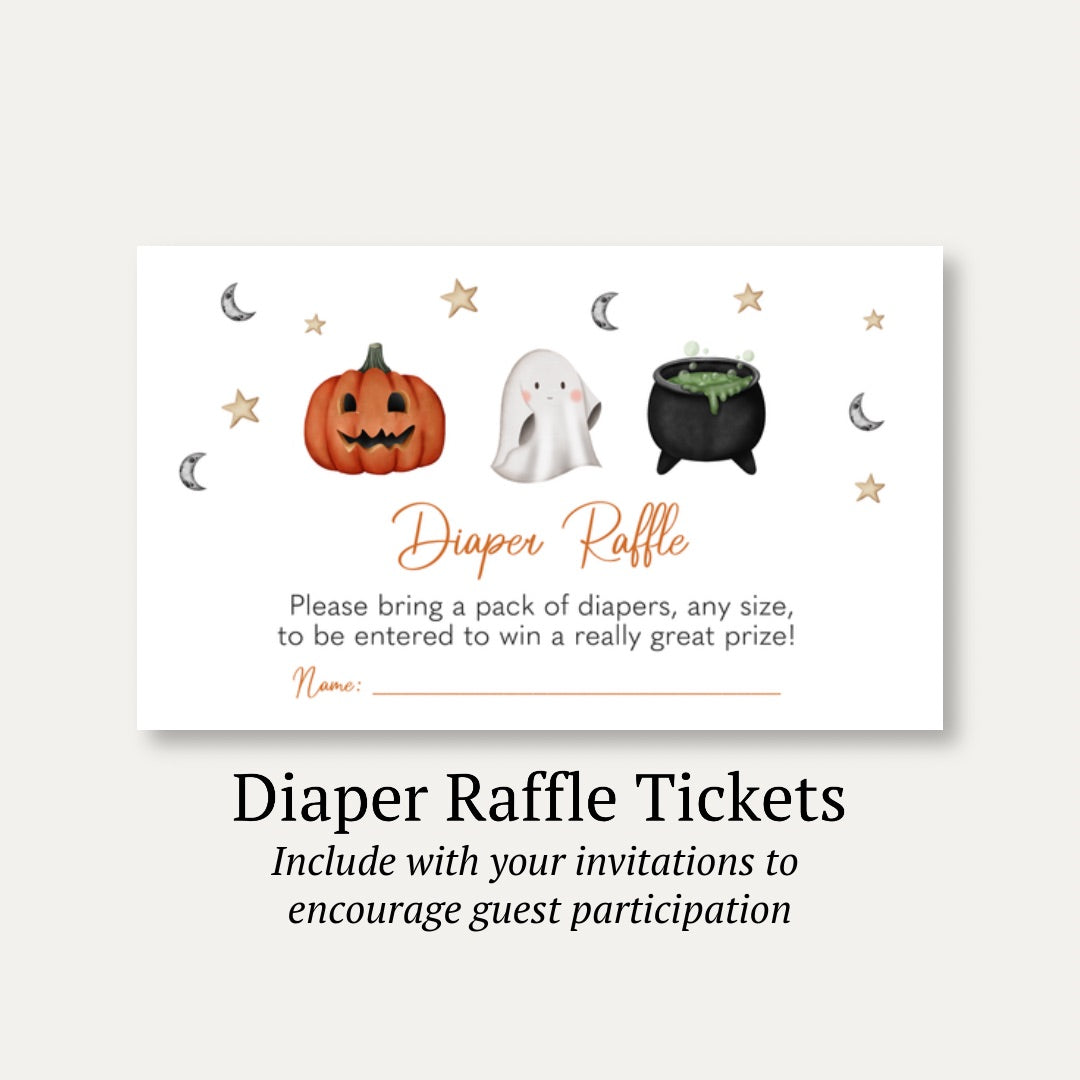 Little Boo Diaper Raffle Ticket (Black Collection)