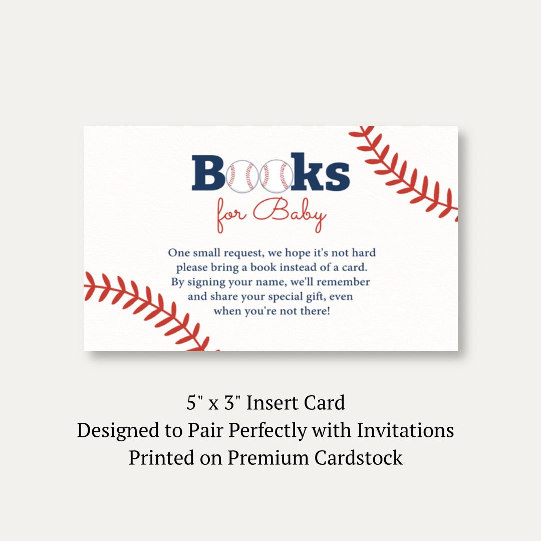 Baseball Baby Bring a Book Card