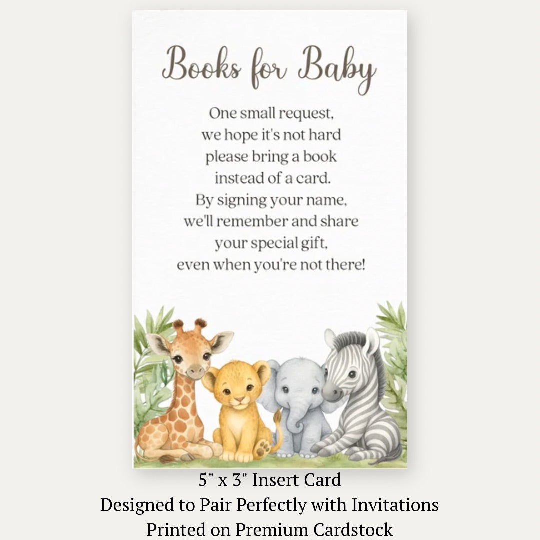 Jungle Safari Bring a Book Card
