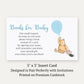 Winnie the Pooh Blue Balloon Baby Shower Insert