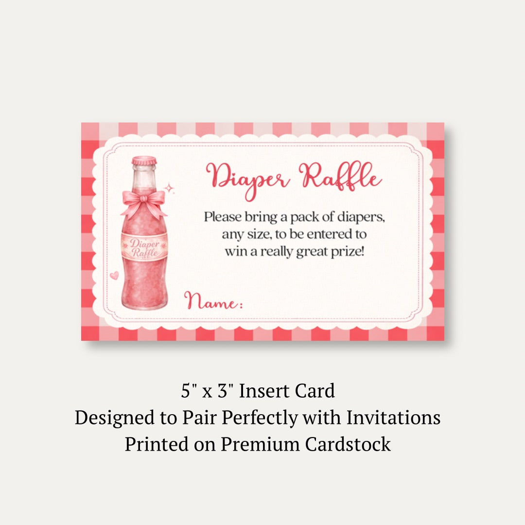 She's Ready to Pop Diaper Raffle Ticket