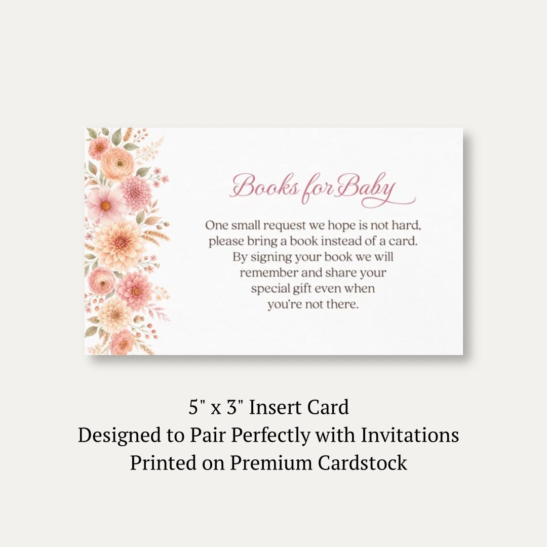 Autumn Baby in Bloom Bring a Book Card
