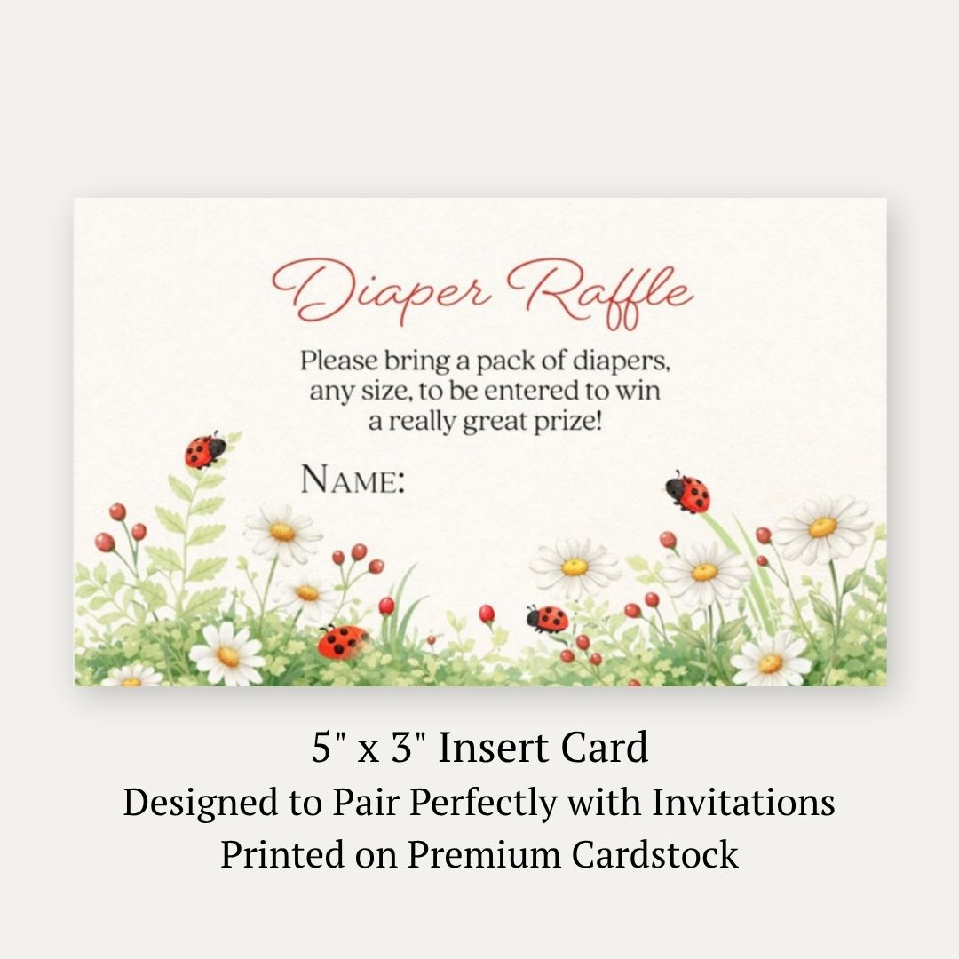 A Little Lady Diaper Raffle Ticket