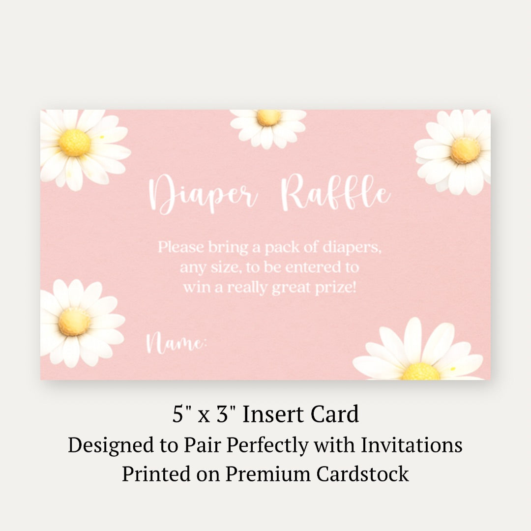 Daisy Baby Diaper Raffle Ticket