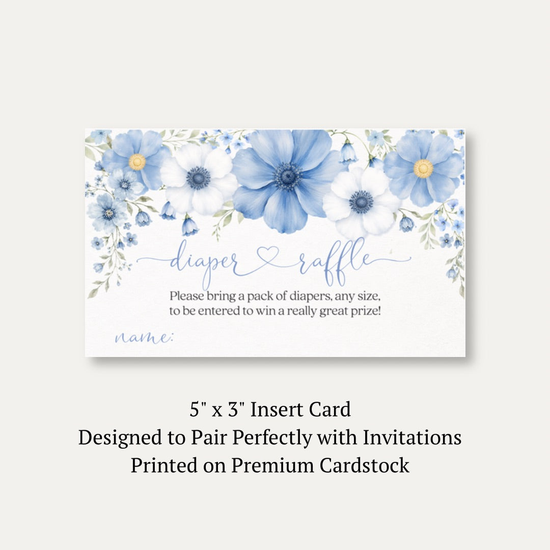 Baby in Bloom Boy Diaper Raffle Ticket