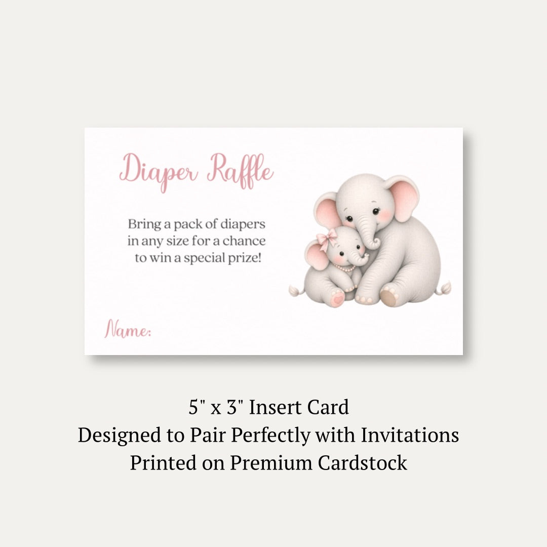 Little Peanut Girl Diaper Raffle Ticket
