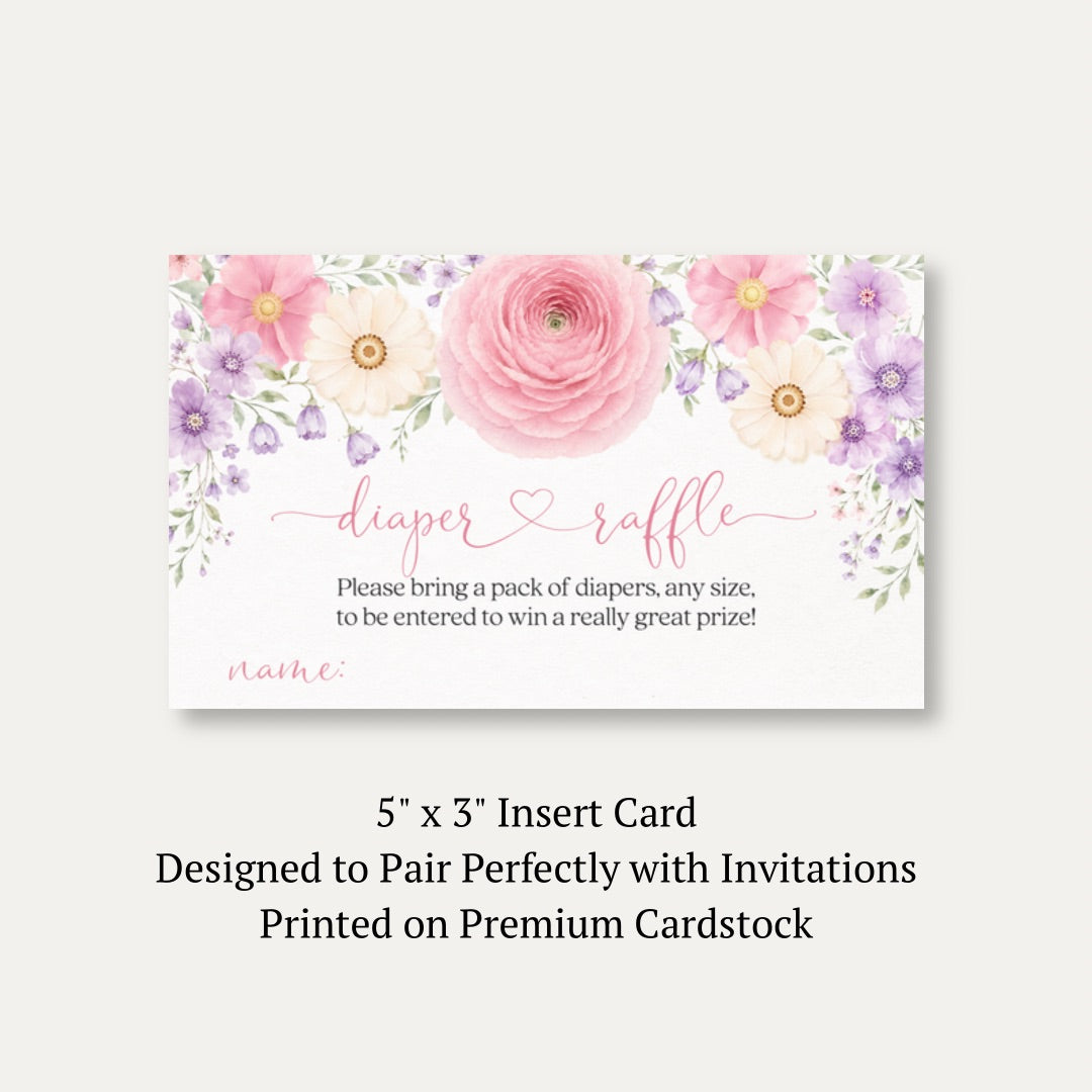 Baby in Bloom Diaper Raffle Ticket