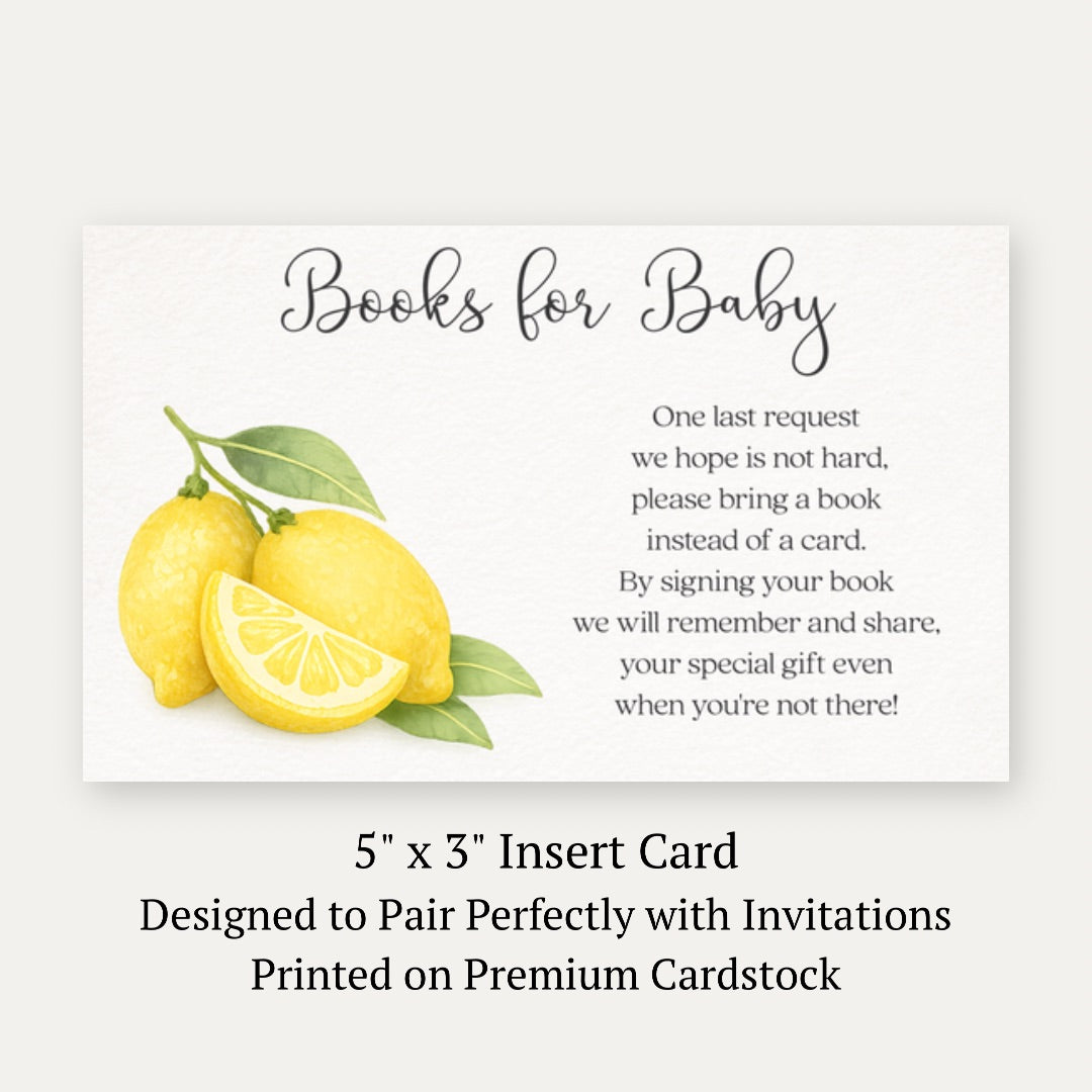 Lemon Baby Bring a Book Card