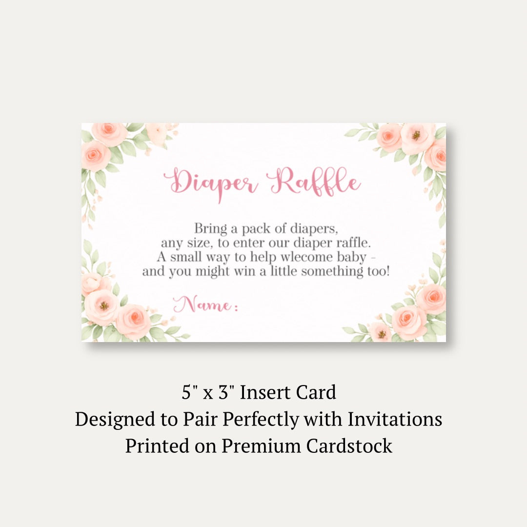 Bunny Baby Diaper Raffle Ticket