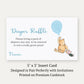 Winnie the Pooh Blue Balloon Diaper Raffle Ticket