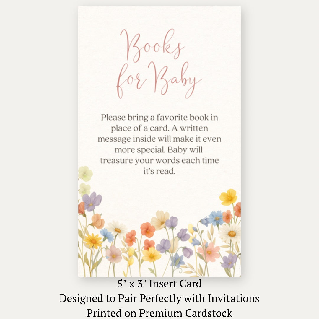 Wildflower Baby Bring a Book Card