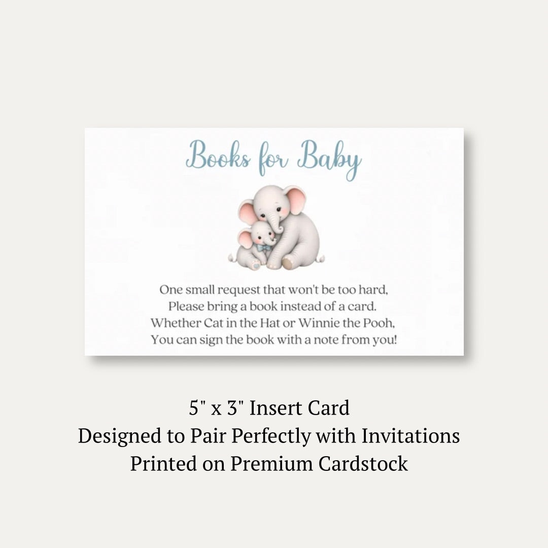Little Peanut Boy Elephant Bring a Book Card