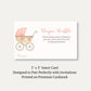 Pink Vintage Carriage Diaper Raffle Ticket