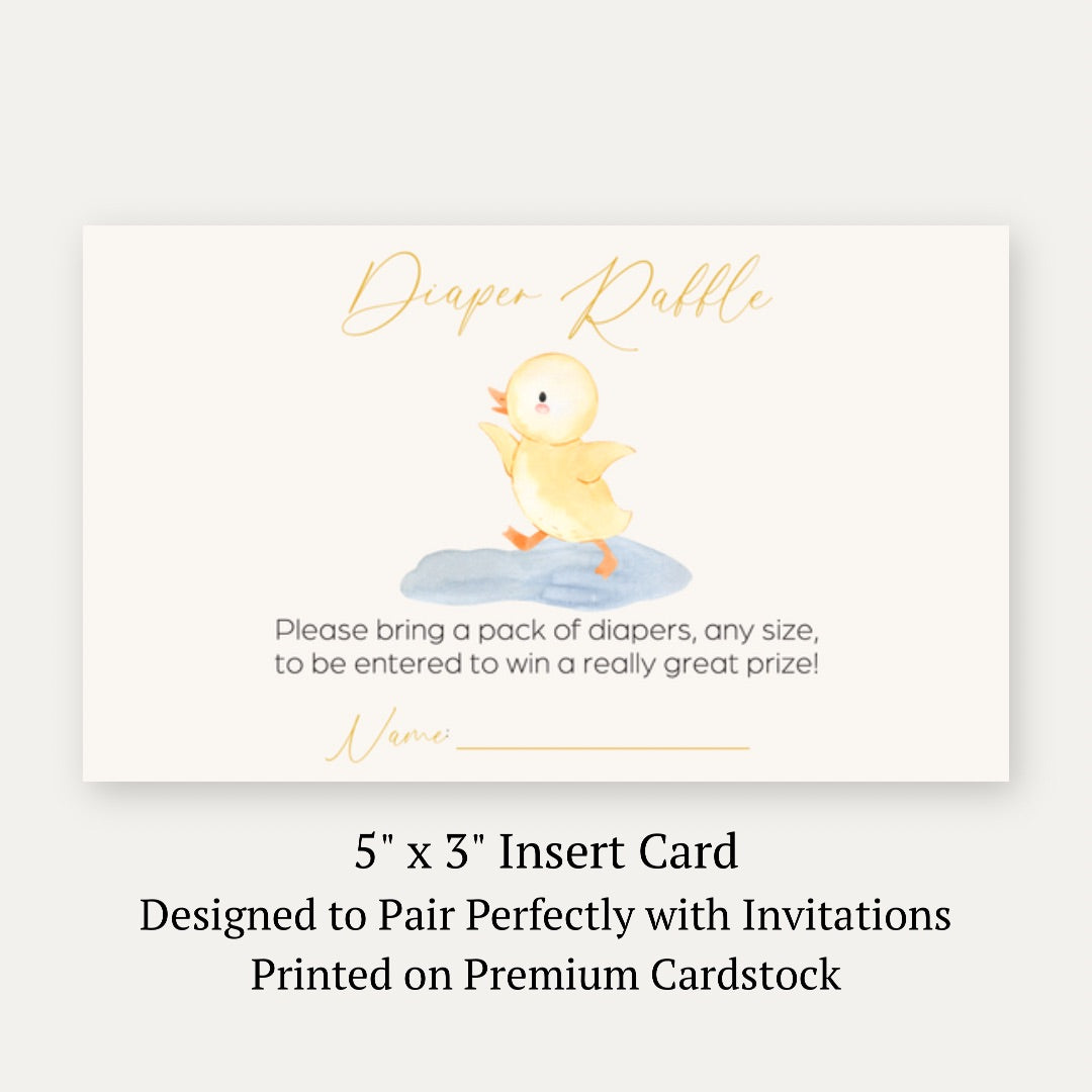 Little Duckling Diaper Raffle Ticket