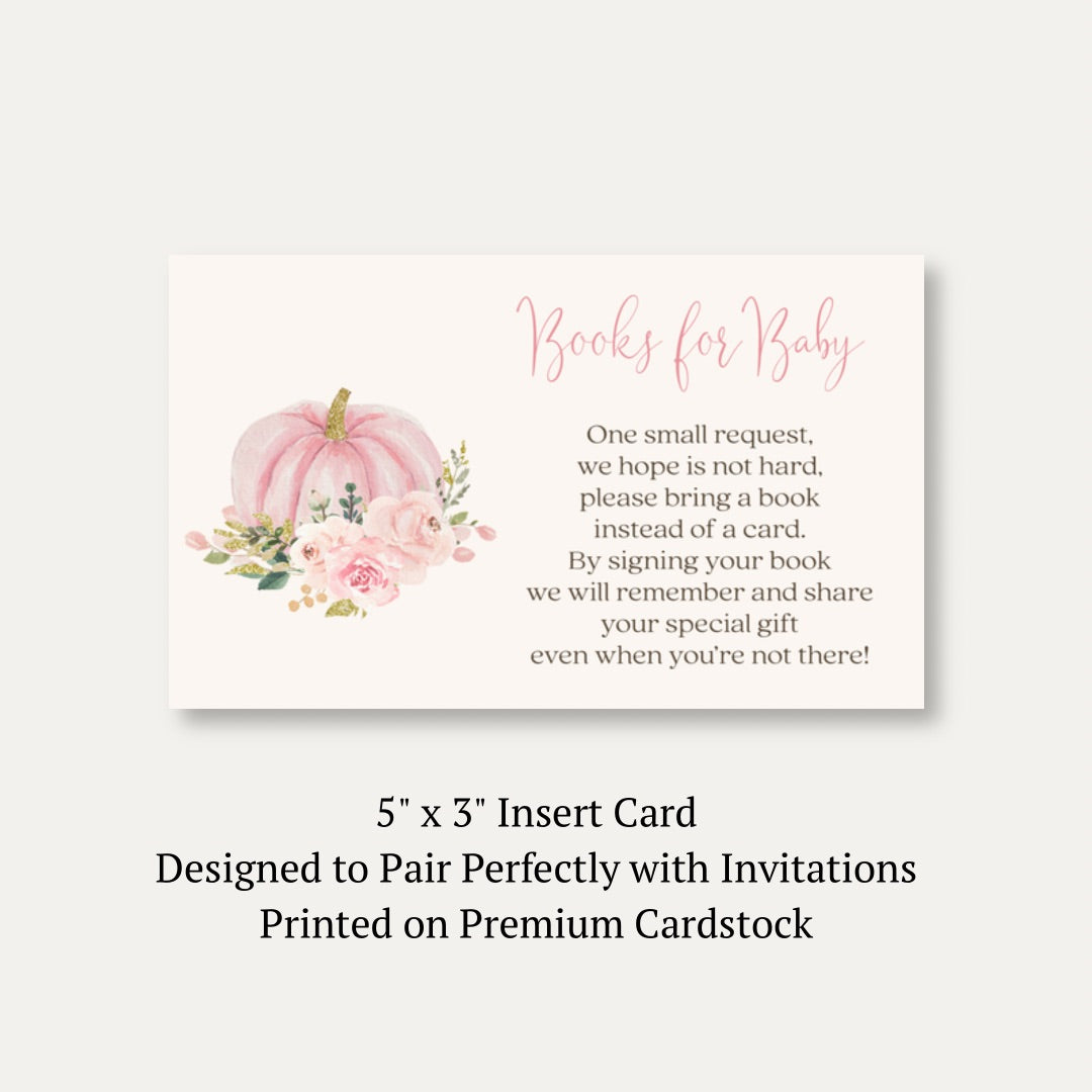 Painted Pumpkin Pink Bring a Book Card