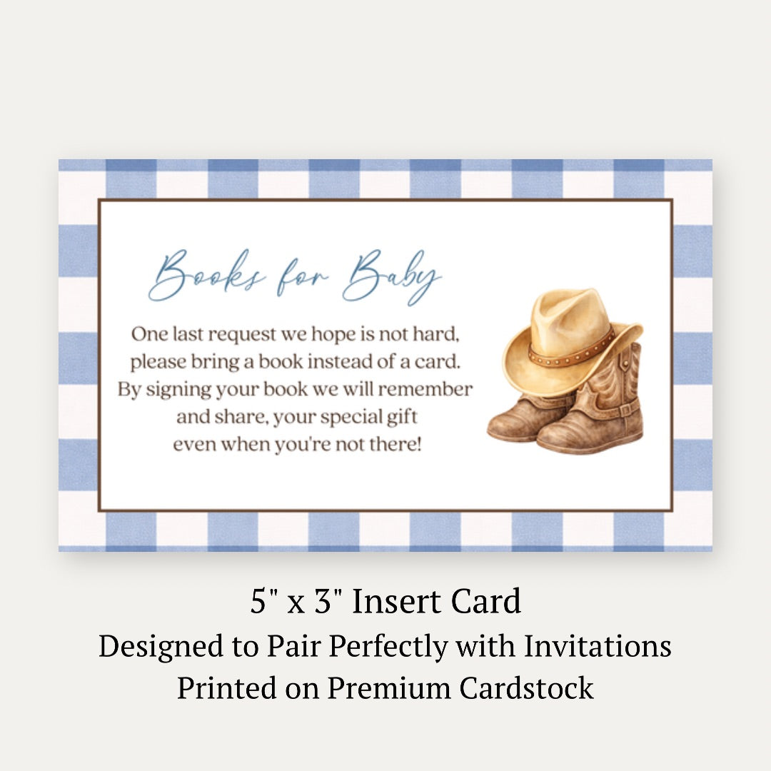 Cowboy Baby Bring a Book Card