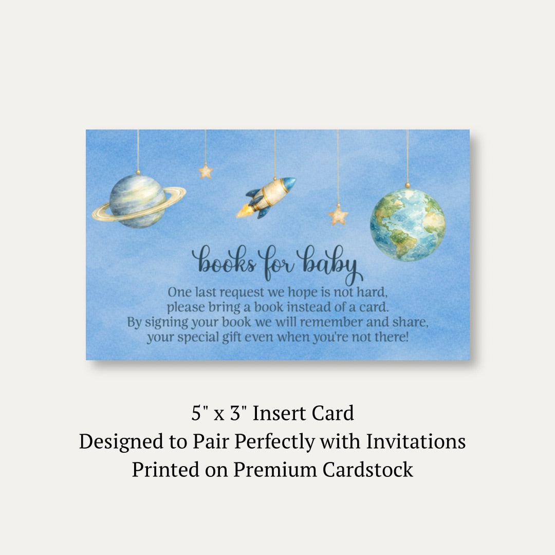 Space Baby Bring a Book Card