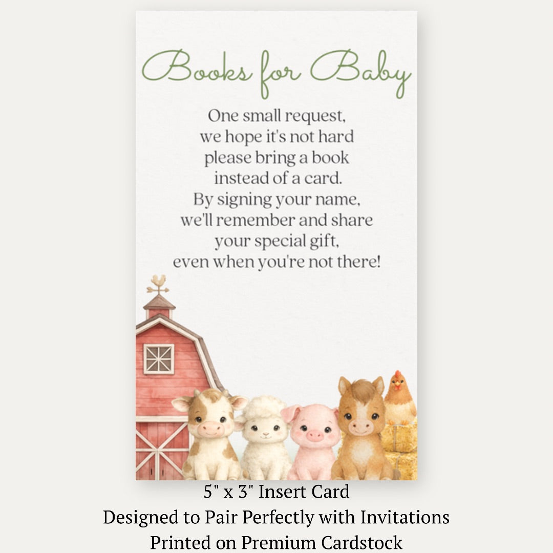 Barnyard Baby Bring a Book Card