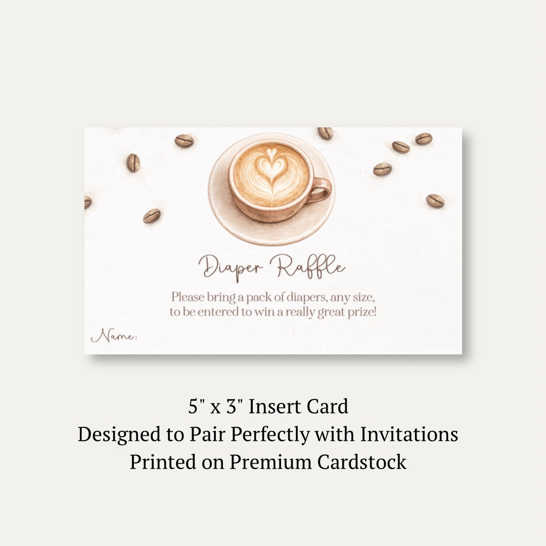A Baby Latte is Brewing Diaper Raffle Ticket