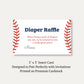 Baseball Baby Diaper Raffle Ticket