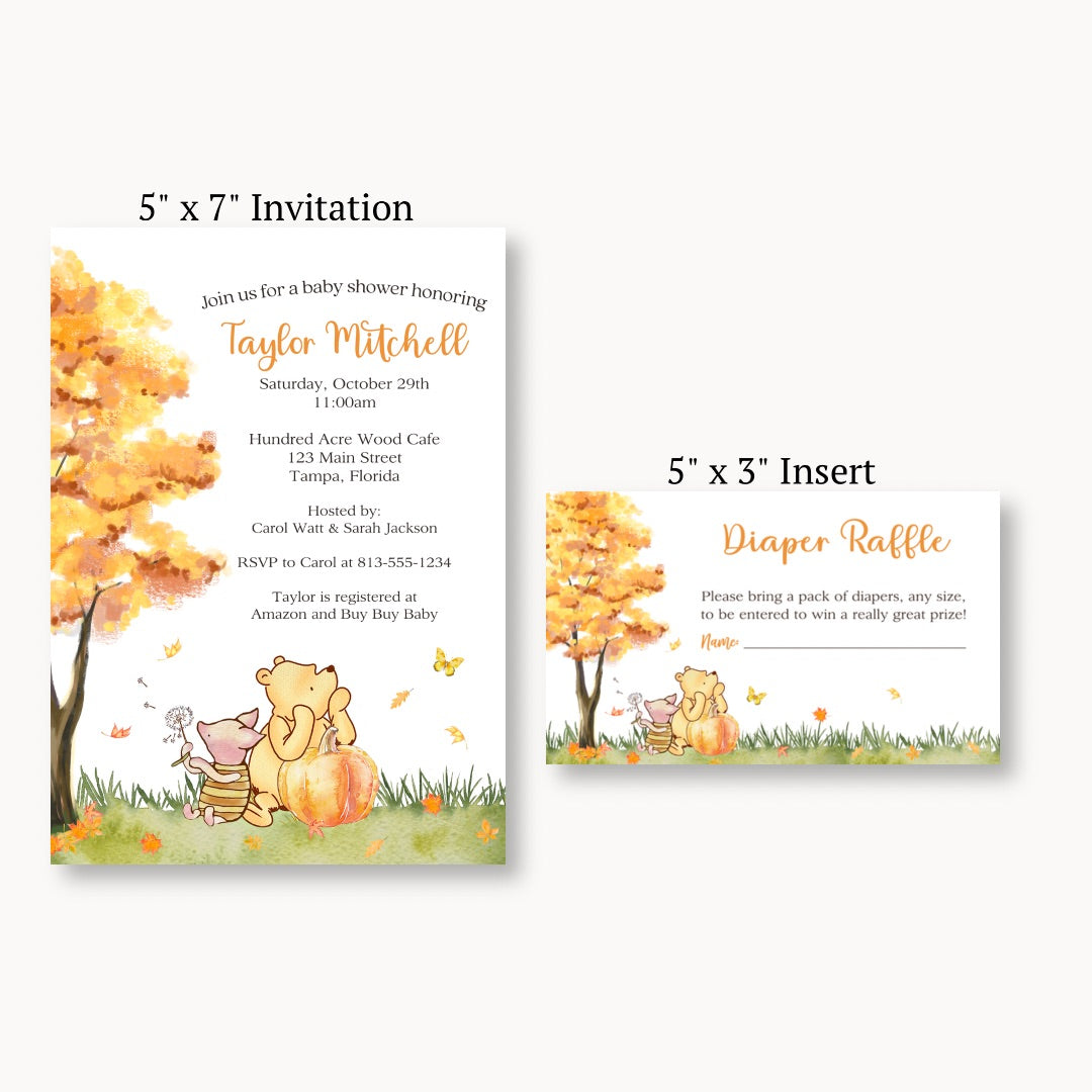 Autumn Winnie Diaper Raffle Ticket
