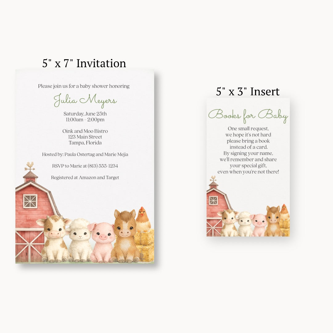 Barnyard Baby Bring a Book Card
