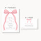 Pink Bow Baby Diaper Raffle Ticket
