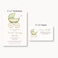Vintage Sage & Ivory Carriage Diaper Raffle Ticket