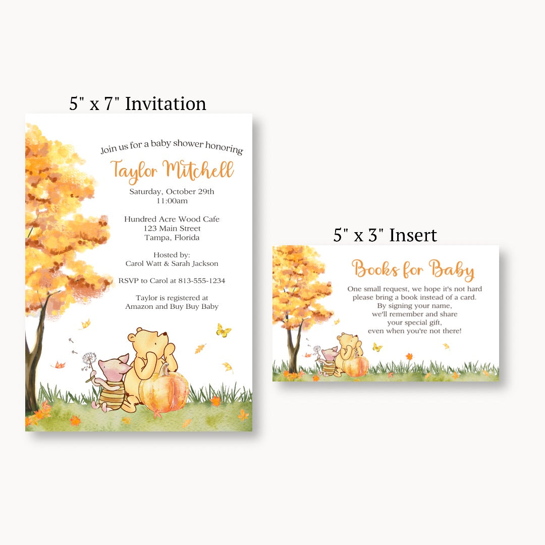 Autumn Winnie Bring a Book Card