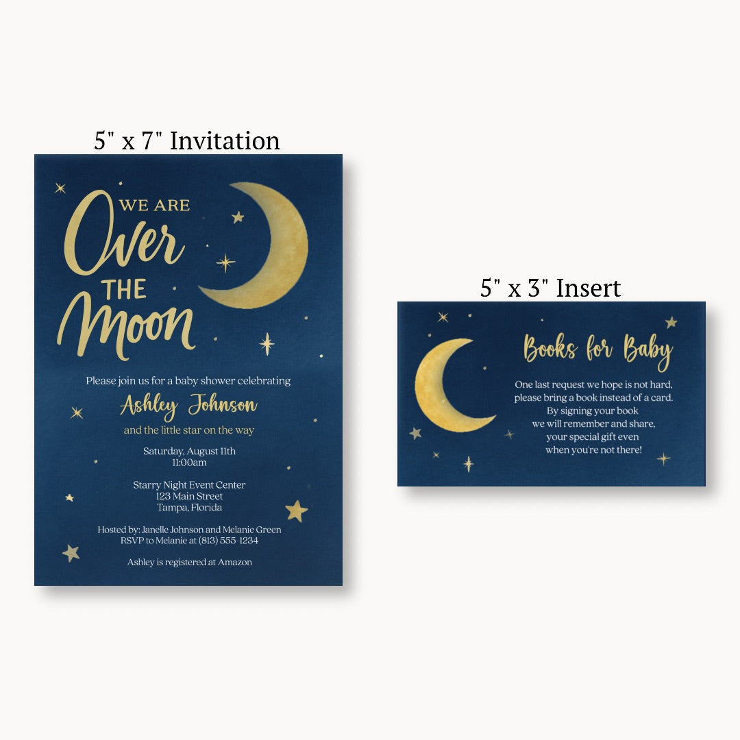 Over the Moon Bring a Book Card