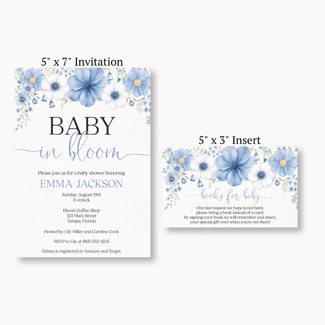 Baby in Bloom Boy Bring a Book Card