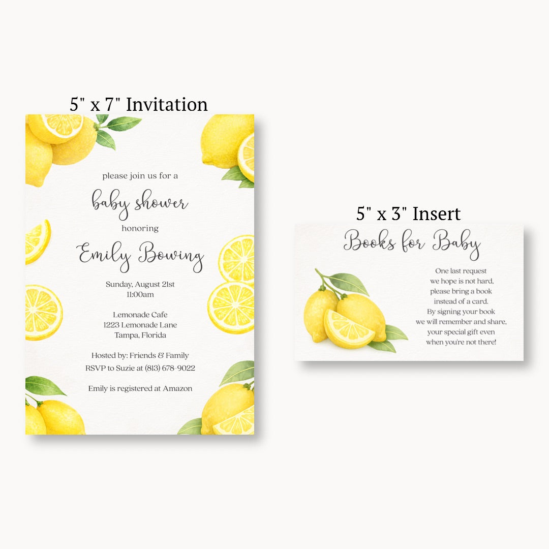 Lemon Baby Bring a Book Card