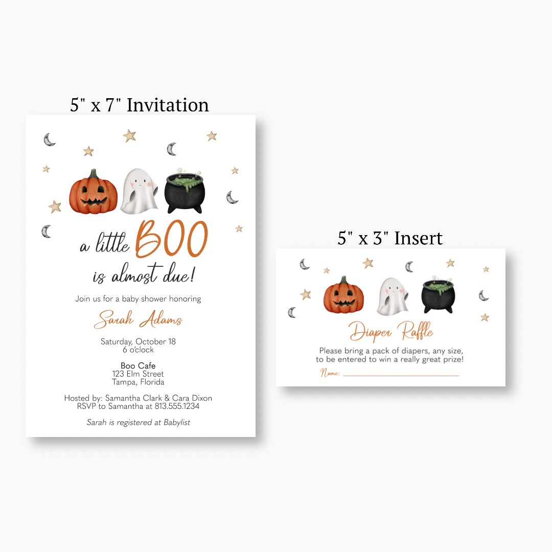 Little Boo Diaper Raffle Ticket (White Collection)