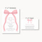 Pink Bow Baby Bring A Book Card