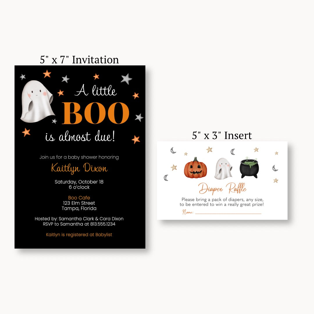 Little Boo Diaper Raffle Ticket (Black Collection)