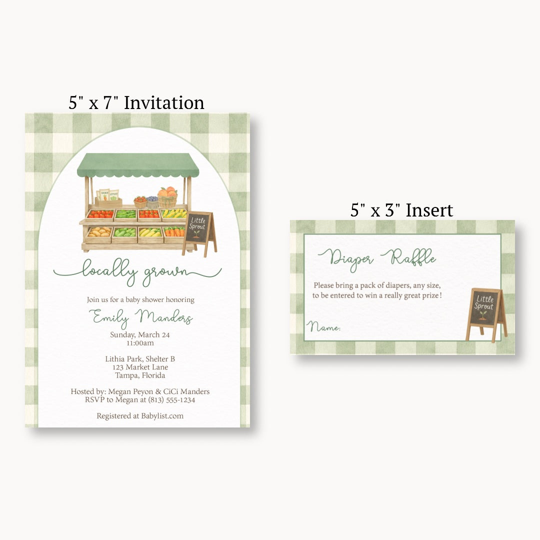 Locally Grown Baby Diaper Raffle Ticket