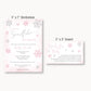 Little Snowflake Pink Bring a Book Card