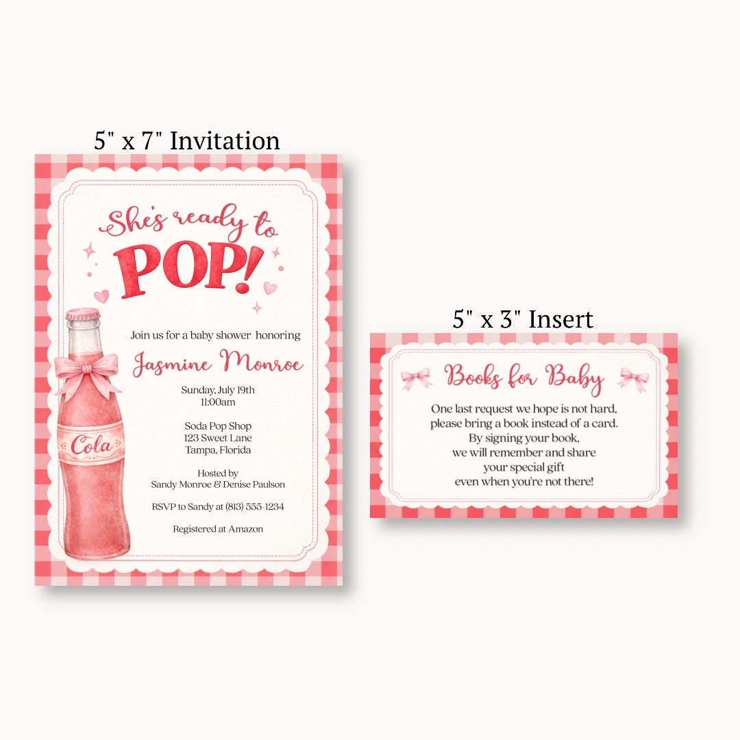 She's Ready to Pop Bring a Book Card