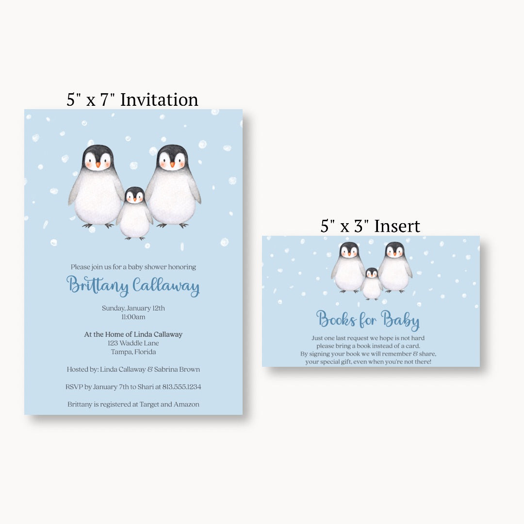 Penguin Bring a Book Card