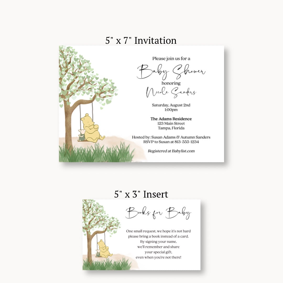 Winnie Horizontal Bring a Book Card