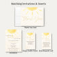 A Little Ray of Sunshine Baby Shower Thank You Card