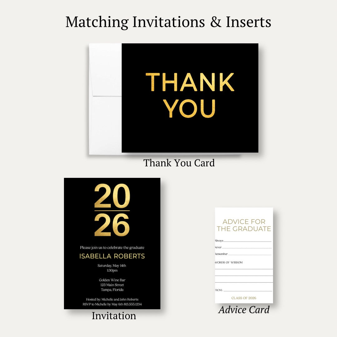 Modern Graduate Graduation Thank You Card