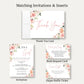 It's A Girl Floral Baby Shower Thank You Card