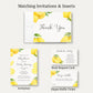 Lemon Baby Shower Thank You Card