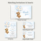 Bearly Wait Blue Baby Shower Thank You Card