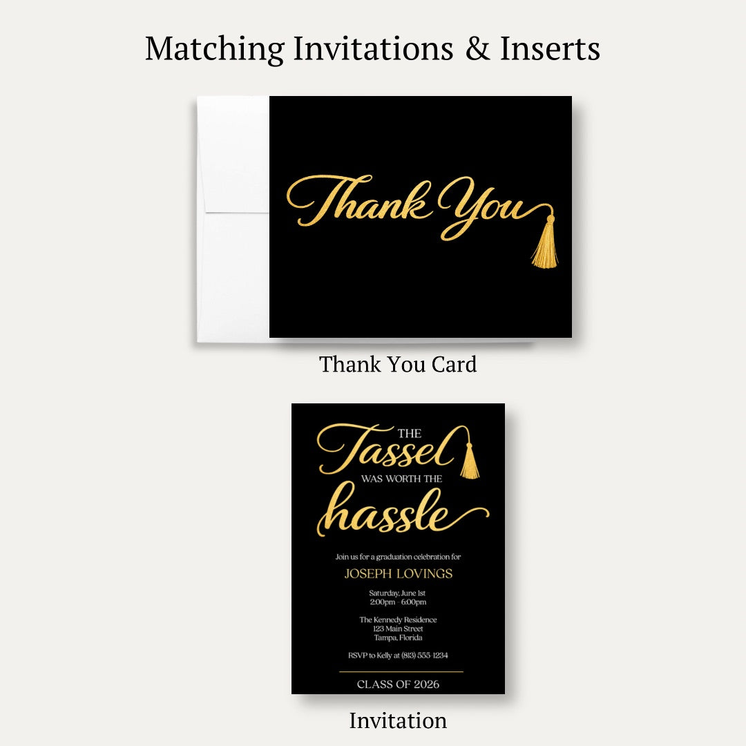 Tassel Worth The Hassle Graduation Thank You Card The Invite Lady Tassel Worth The Hassle Graduation Thank You Card The Invite Lady